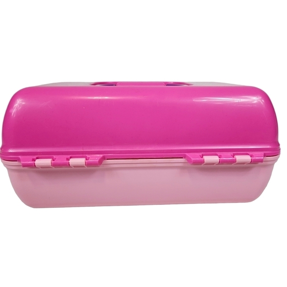 Vintage Caboodles California Hot Pink Make Up Case with Mirror Made‎ in USA - Picture 5 of 13